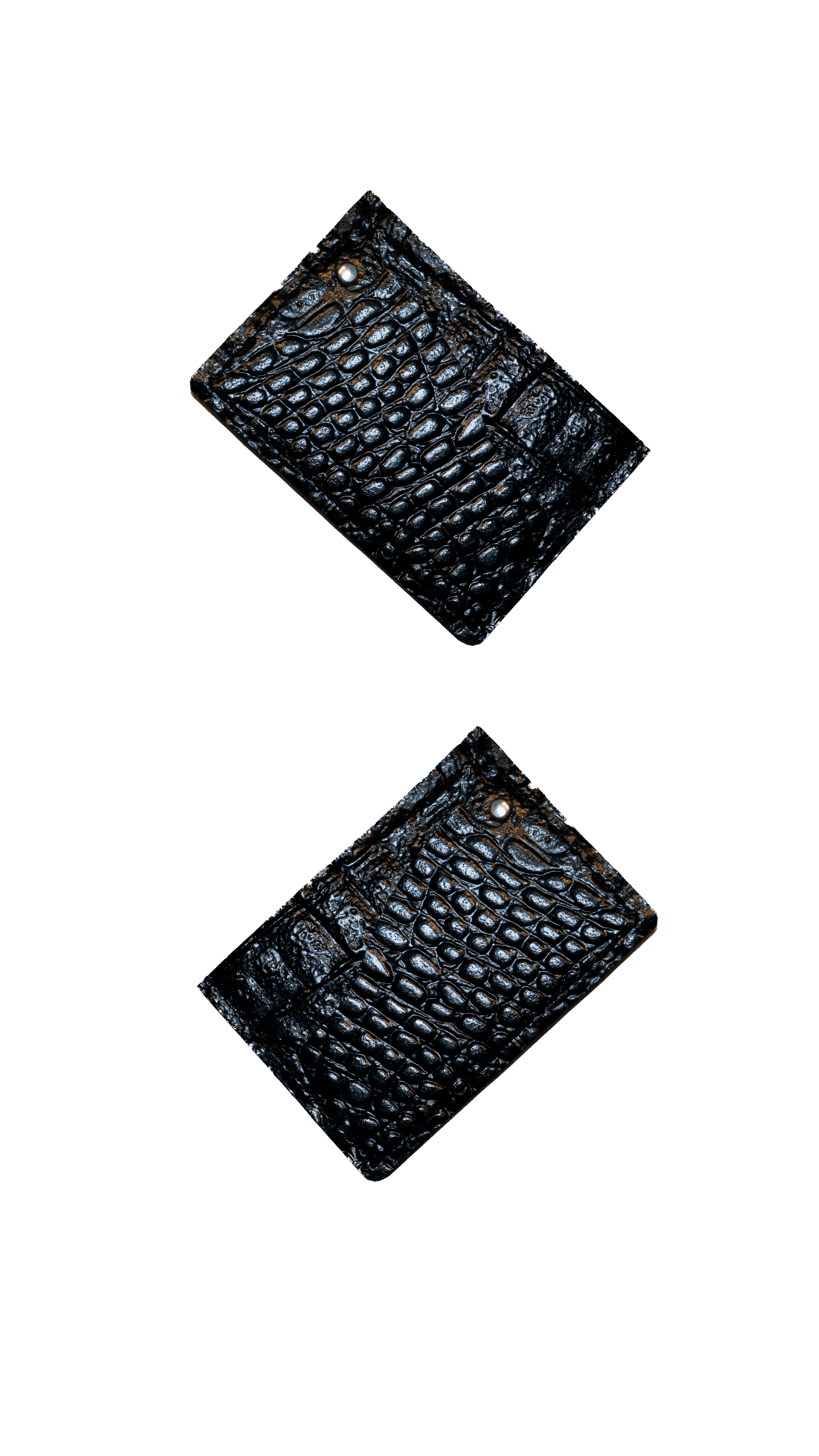 Croc-Embossed Calf Leather Cardholder